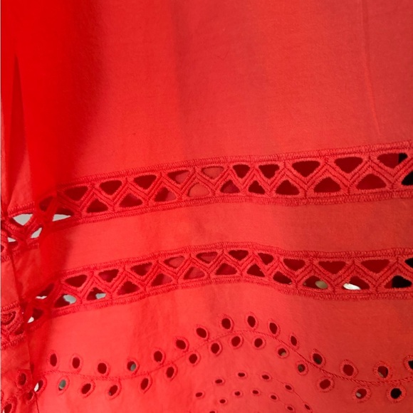 Madewell Rusty Orange Eyelet Angelica Top -Medium US - Picture 3 of 13